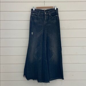 7 For All Mankind Black Jean Skirt size 29